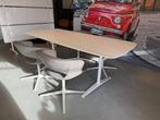 Plato witte strakke keukentafel, lekker ruim, Ophalen, Zo goed als nieuw, Design, 4 tot 6 stoelen