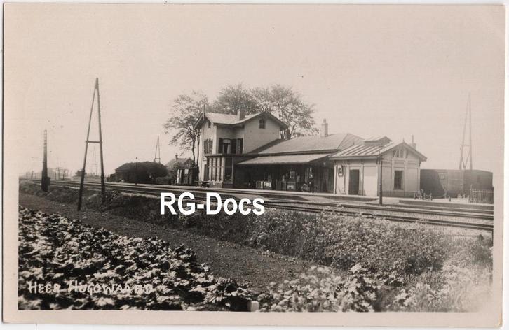 Ansichtkaart - Fotokaart Trein Station Heerhugowaard 1937, Verzamelen, Ansichtkaarten | Nederland, Gelopen, Noord-Holland, 1920 tot 1940