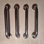 Verchroomde Handgrepen / Leuningen - Set van 4, Ophalen of Verzenden, Gebruikt, Rvs, Toilet