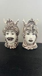 Sicilië / Testa di moro hoofden set / moron koppen keramiek, Ophalen, Nieuw