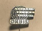 Metalen ORBIS POLSKIE Speld (Blauw/Metaalkleur)., Verzenden, Zo goed als nieuw, Merk, Speldje of Pin