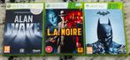 Xbox 360 Games - Alan Wake, L.A. Noire, Batman, Spelcomputers en Games, Games | Xbox 360, Avontuur en Actie, Online, Gebruikt