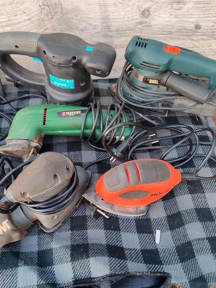 Partij Schuurmachines - Alles in één koop!, Doe-het-zelf en Verbouw, Gereedschap | Schuurmachines, Gebruikt, Overige typen, Minder dan 600 watt