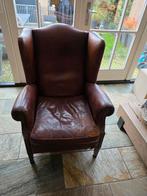 Heren fauteuil leer, Huis en Inrichting, Fauteuils, Ophalen, Gebruikt, 50 tot 75 cm, Leer
