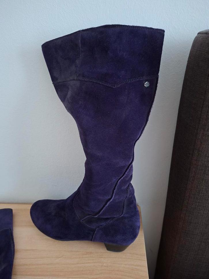 Gabor Suède Laarzen Paars - Maat 37, Kleding | Dames, Schoenen, Zo goed als nieuw, Hoge laarzen, Overige kleuren, Ophalen