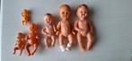 Antieke kleine poppetjes met beweegbare ogen (3 ex. niet)., Ophalen of Verzenden