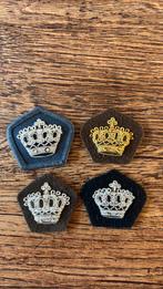 Set kroontjes 4 stuks, Ophalen of Verzenden, Landmacht, Nederland, Embleem of Badge
