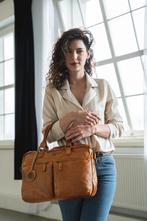 Bellicci Chiara rundleder business bag14 inch oker(Nieuw), Ophalen of Verzenden, Nieuw, Geel, Handtas