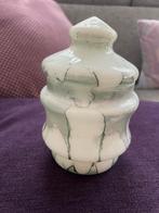 Franse brocante gemarmerd glazen potje, Antiek en Kunst, Ophalen of Verzenden