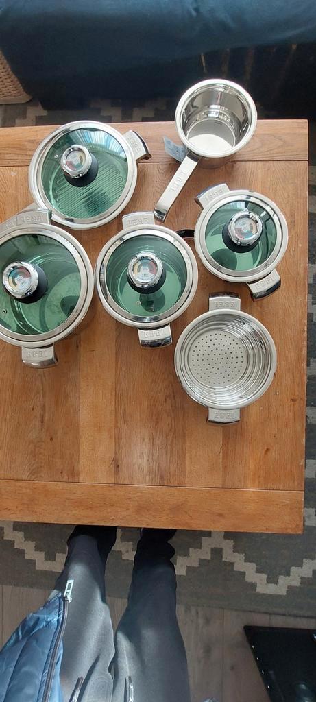 Ebel Pannenset nieuw!, Huis en Inrichting, Keuken | Potten en Pannen, Zo goed als nieuw, Pannenset, Rvs, Ophalen of Verzenden