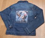 Frida Kahlo met ijsvogel dames spijkerjasje, jeans, denim, Kleding | Dames, Ophalen of Verzenden, Zo goed als nieuw, Maat 38/40 (M)