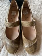 Christina capo schoenen met sleehak maat 38 groen met goud, Ophalen of Verzenden, Zo goed als nieuw, Groen