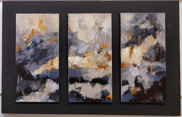 Emile GUILLAUME, paysage d' ailleurs, Antiek en Kunst, Kunst | Schilderijen | Abstract, Ophalen of Verzenden