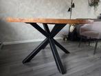 Ronde acaciahouten tafel - 140 cm, Huis en Inrichting, Tafels | Eettafels, Ophalen