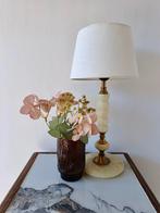 Vintage groen onyx lampenvoet met messing accenten, Huis en Inrichting, Lampen | Tafellampen, Overige materialen, Hollywood regency