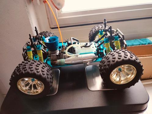 Rc auto merk hsp buggy 1/10 nitro, Hobby en Vrije tijd, Modelbouw | Radiografisch | Auto's, Zo goed als nieuw, Auto offroad, Nitro