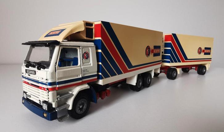 Tekno Scania 142 Boers Waddinxveen, Hobby en Vrije tijd, Modelauto's | 1:50, Gebruikt, Bus of Vrachtwagen, Tekno, Ophalen of Verzenden