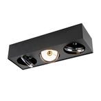 Design spot zwart rechthoekig 3-lichts - Kaya, Ophalen of Verzenden, Zo goed als nieuw, Led