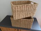 2 stevige manden, Huis en Inrichting, Woonaccessoires | Schalen en Manden, Ophalen, Zo goed als nieuw, Rechthoekig, Overige materialen