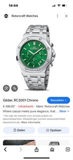 Rotorcraft Glider RC3001 Chrono Herenhorloge, Staal, Polshorloge, Zo goed als nieuw, Ophalen