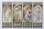 Alphonse Mucha De vier jaargetijden Kunst Sticker, Verzenden, Nieuw