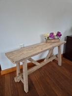 Houten bankjes 100x50x20  cm zitbankje, Huis en Inrichting, Tafels | Sidetables, Ophalen, Zo goed als nieuw, 25 tot 50 cm, Rechthoekig