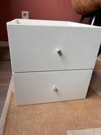 Kallax inzet met 2 lades hoogglans wit 33x33cm, Ophalen, Zo goed als nieuw, 25 tot 50 cm, Minder dan 100 cm