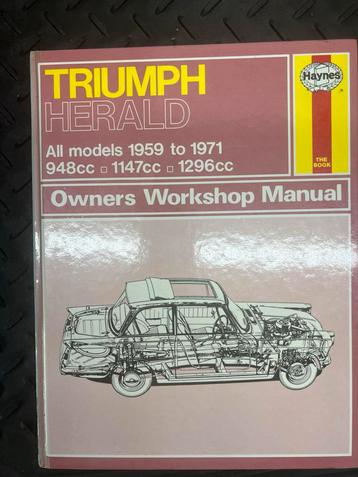 Triumph Herald Werkplaatshandboek Haynes 1959-1971 beschikbaar voor biedingen