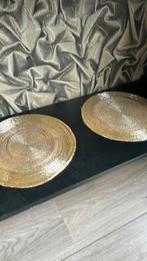 Leuke onderleggers kleur goud, Ophalen of Verzenden, Zo goed als nieuw, Rond, Metaal