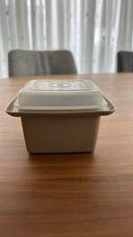 Lichtbruin vintage Tupperware bewaarbakje, Ophalen of Verzenden, Zo goed als nieuw, Bruin, Bak of Kom