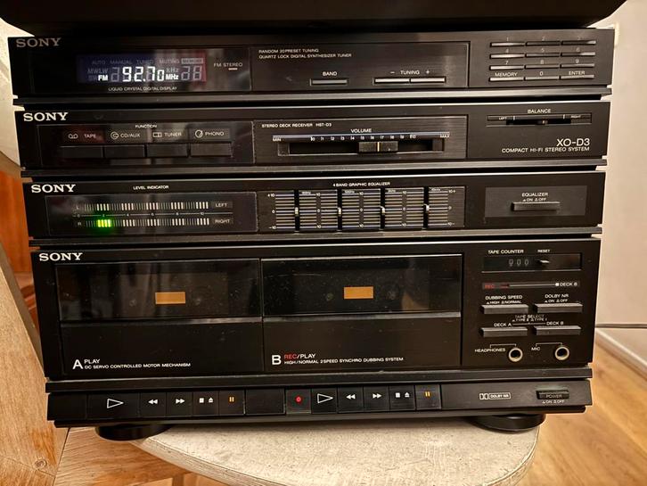 Sony HST-D3 stereotoren met Sony platenspeler PS-LX45P, Audio, Tv en Foto, Stereo-sets, Gebruikt, Cassettedeck, Tuner of Radio