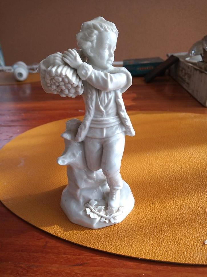 Sitzendorf Dresden(Duitsland) antiek porseleinen beeld 15 c, Antiek en Kunst, Antiek | Porselein, Ophalen of Verzenden