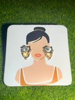 Zilveren Hello Kitty Oorbellen met Citrien  sanrio actie, Sieraden, Tassen en Uiterlijk, Oorbellen, Geel, Nieuw, Ophalen of Verzenden