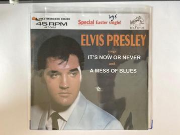 ELVIS PRESLEY: IT'S NOW OR NEVER - A MESS OF BLUES  VG++ beschikbaar voor biedingen