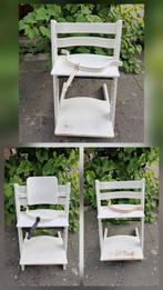 3x Stokke Tripp Trapp stoel met beugels, leertjes, rugleunin, Ophalen of Verzenden, Zo goed als nieuw, Meegroeistoel
