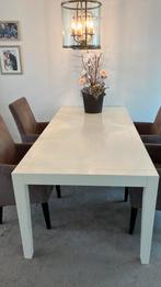 Eetkamertafel wit 210 bij 100, Huis en Inrichting, Tafels | Eettafels, Ophalen, Gebruikt, 100 tot 150 cm, 200 cm of meer