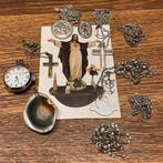 Kettingen met kruisjes, agaat hanger, zilver goud kleurig, Overige materialen, Gebruikt, Overige kleuren, Ophalen of Verzenden