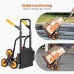 Traploopwagen, opvouwbare handkar, 440 kg, 6 wielen, dubbele, Diversen, Rollators, Verzenden, Nieuw
