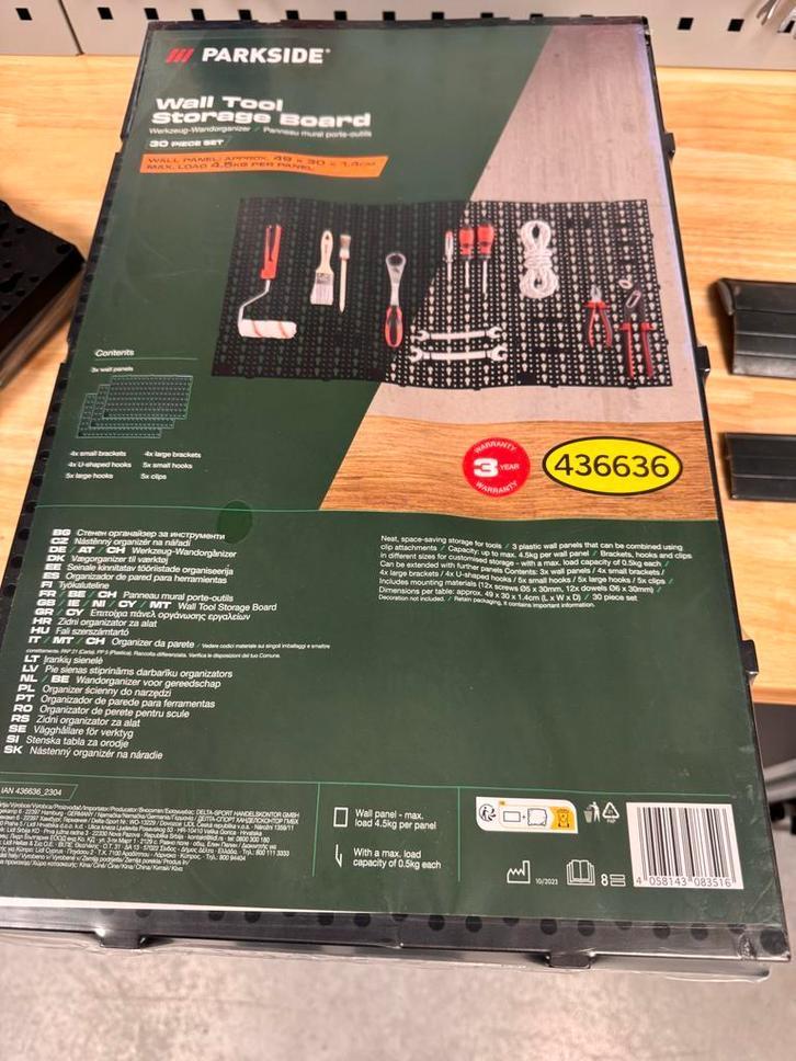 Parkside Wandpanelen Gereedschap - Nieuw in verpakking!, Doe-het-zelf en Verbouw, Hang- en Sluitwerk, Nieuw, Overige typen, Overige materialen