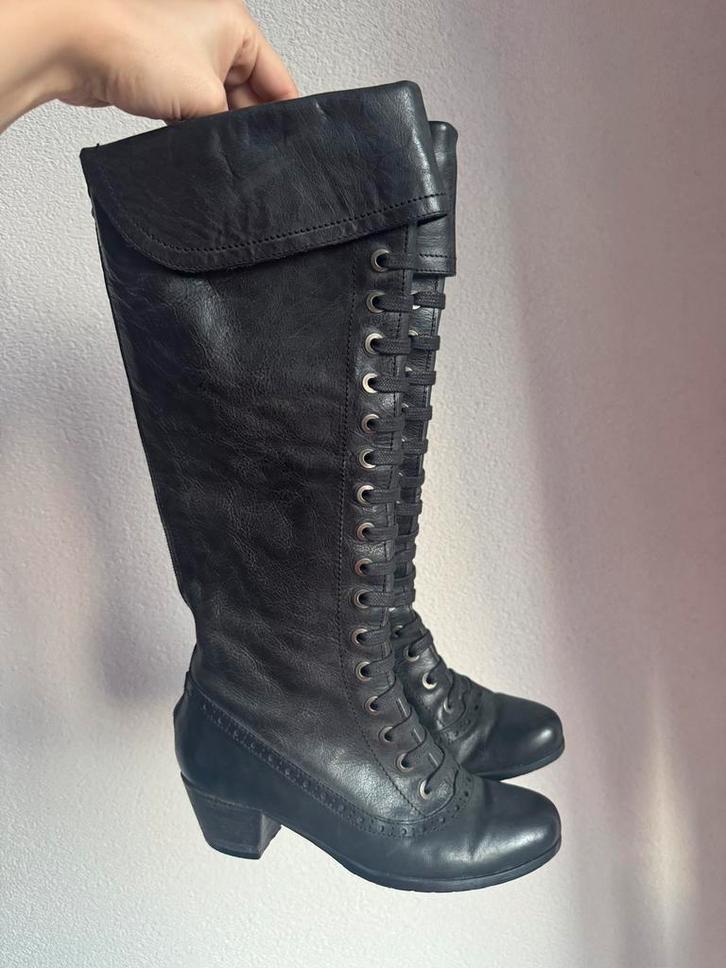 Vintage zwarte victoriaanse stijl hoge leren laarzen, Kleding | Dames, Schoenen, Zo goed als nieuw, Hoge laarzen, Zwart, Ophalen of Verzenden