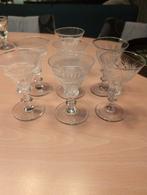 7 geslepen paraplu  glazen, Antiek en Kunst, Antiek | Glas en Kristal, Ophalen of Verzenden