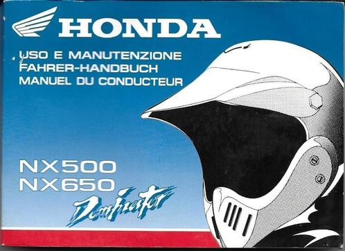 Honda NX500 NX650 Betriebsanleitung manuel (013v), Motoren, Handleidingen en Instructieboekjes, Honda, Ophalen of Verzenden