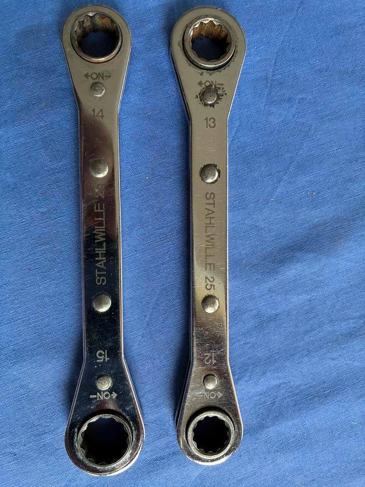 Ringratel 12-13 en 14-15 stahlwille 25 gereedschap, Auto diversen, Autogereedschap, Zo goed als nieuw, Ophalen of Verzenden