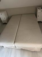 Bedbank van ikea, Ophalen, Beige, Tweepersoons, Zo goed als nieuw