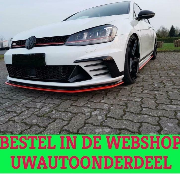 Voorspoiler Spoiler Splitter Geschikt Voor VW Golf 7 GTI Clu, Auto diversen, Tuning en Styling, Verzenden
