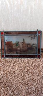 Glas in Lood raam stadsgezicht Delfshaven. Rotterdam., Antiek en Kunst, Ophalen of Verzenden