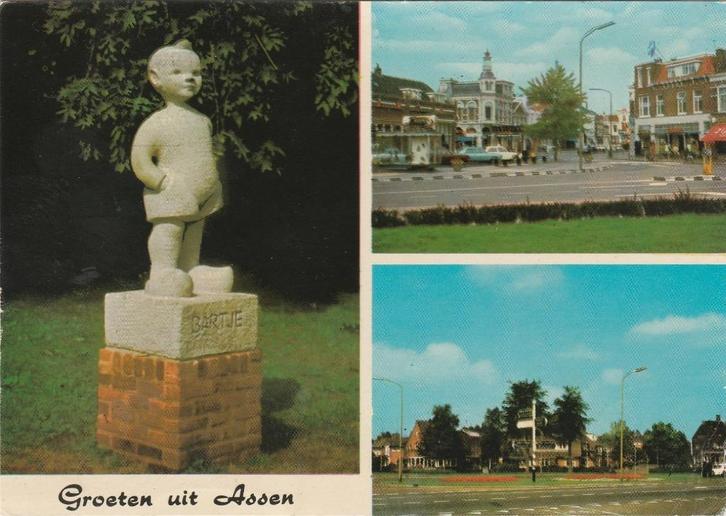 ASSEN Bartje Centrum ANWB Wijzer Groeten, Verzamelen, Ansichtkaarten | Nederland, Gelopen, Drenthe, 1960 tot 1980, Verzenden