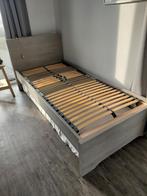 Eenpersoonsbed 90x200 met lattenbodem - Leen Bakker, Ophalen, 90 cm, Zo goed als nieuw, 200 cm