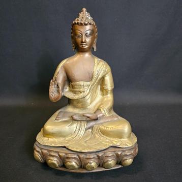 Shakyamuni boeddha beeld – brons – 24cm hoog – india  beschikbaar voor biedingen