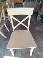 Eetkamerstoelen 6 stuks.  Landelijk. Hout, Ophalen, Gebruikt, Wit, Landelijk